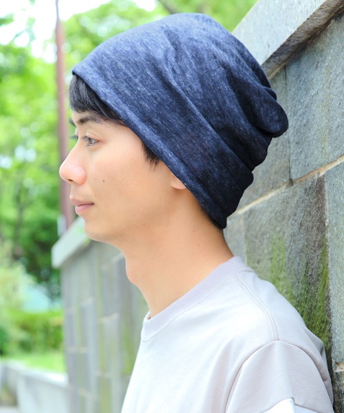 14+(イチヨンプラス)の「日本製リネンシンプルワッチ(ニットキャップ/ビーニー・メンズ・ブラック/ベージュ/ブルー/ブラウン/ピンク・FREE)」の4枚目の写真