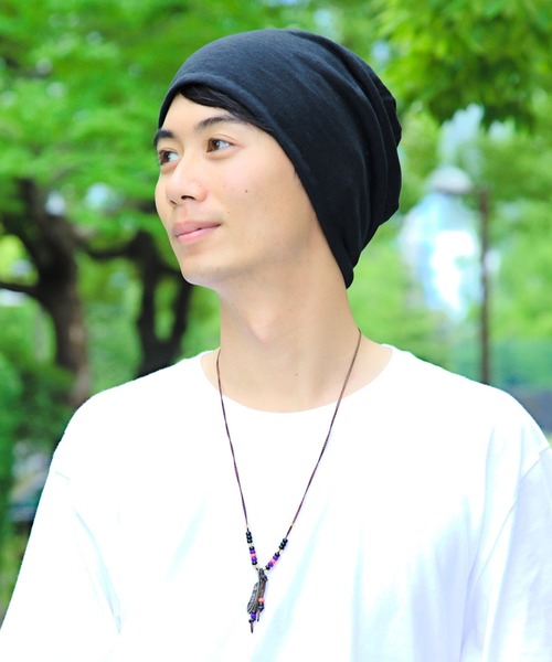 14+(イチヨンプラス)の「日本製リネンシンプルワッチ(ニットキャップ/ビーニー・メンズ・ブラック/ベージュ/ブルー/ブラウン/ピンク・FREE)」の2枚目の写真