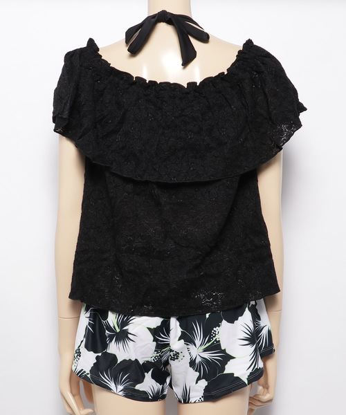 14万❗️レディース④点セット★美品 Lace Ladies ラッシュガード 「4点セット」シアー ニット付き ビキニ