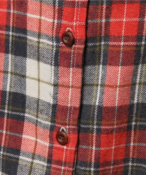 goa(ゴア)の「ケミカルバイオ加工 ネルチェックロングシャツ(ワンピース・レディース・A/B/C/D・FREE)」の5枚目の写真