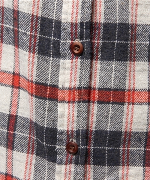 goa(ゴア)の「ケミカルバイオ加工 ネルチェックロングシャツ(ワンピース・レディース・A/B/C/D・FREE)」の6枚目の写真