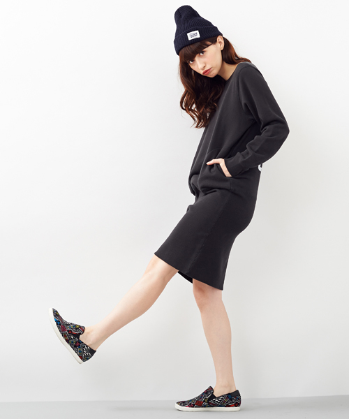 Another Edition（アナザーエディション）の「AE ｳﾗｹBACK NUMBER OP（ワンピース・レディース・ブラック/グレー/オリーブ・ﾌﾘ-）」の4枚目の写真