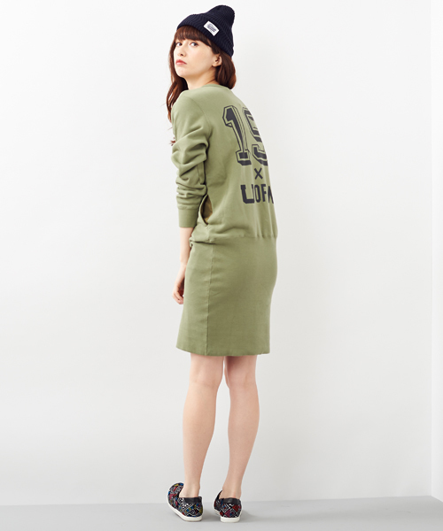 Another Edition（アナザーエディション）の「AE ｳﾗｹBACK NUMBER OP（ワンピース・レディース・ブラック/グレー/オリーブ・ﾌﾘ-）」の14枚目の写真