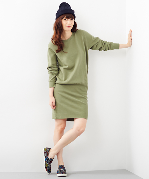 Another Edition（アナザーエディション）の「AE ｳﾗｹBACK NUMBER OP（ワンピース・レディース・ブラック/グレー/オリーブ・ﾌﾘ-）」の5枚目の写真