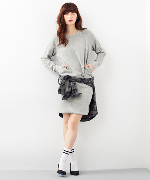 Another Edition（アナザーエディション）の「AE ｳﾗｹBACK NUMBER OP（ワンピース・レディース・ブラック/グレー/オリーブ・ﾌﾘ-）」の8枚目の写真