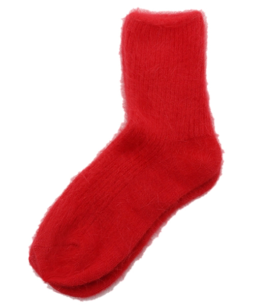 ELFORBR（エルフォーブル）の「アンゴラソックス（ソックス/靴下・レディース・ホワイト/トップグレー/ピンク/レッド・FREE）」の4枚目の写真