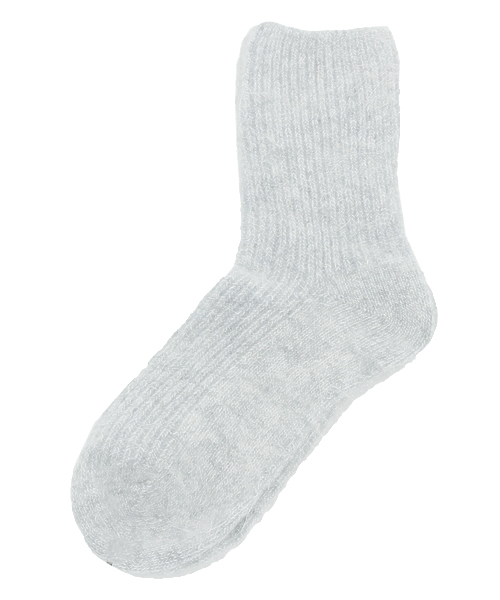 ELFORBR（エルフォーブル）の「アンゴラソックス（ソックス/靴下・レディース・ホワイト/トップグレー/ピンク/レッド・FREE）」の3枚目の写真
