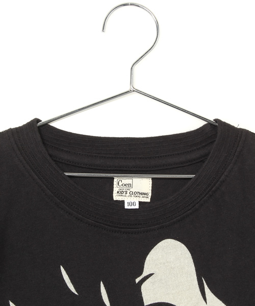 coen（コーエン）の「【KIDS】コーエン別注Disney（ディズニー）Donald 抜染プリントＴシャツ（Tシャツ/カットソー・キッズ・ブラック・130/100/110/120/150/140）」の3枚目の写真