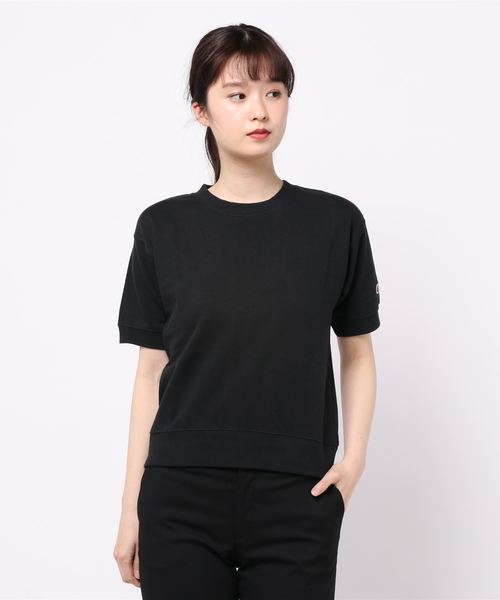 Champion（チャンピオン）の「[Champion]チャンピオン　ショートスリーブスウェットトップス（スウェット・レディース・オフホワイト/ブラック/グレー/ベージュ・FREE）」の3枚目の写真