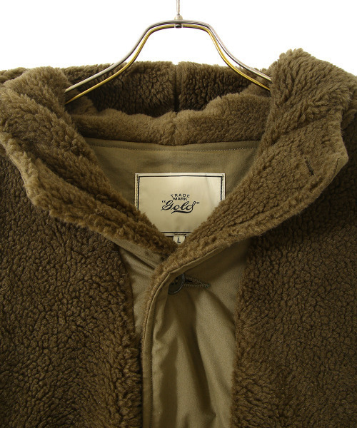 ジャケット・アウター M.I.D.A. M-43 BOA JACKET GOLD（ゴールド）の「GOLD / ゴールド：BOA FLEECE M-43 LINER
