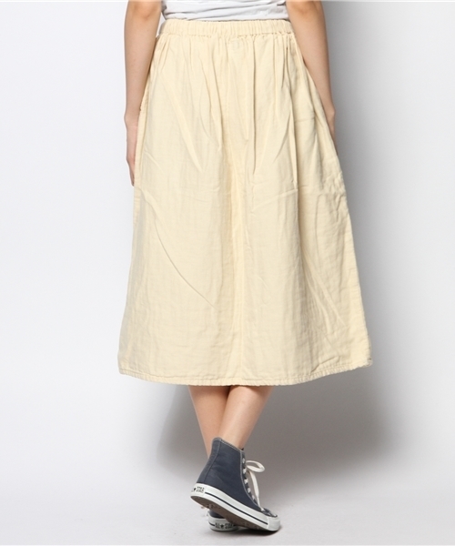 BEAMS BOY（ビームスボーイ）の「Napron / Harvest Apron Skirt（スカート・レディース・ブラック/ベージュ・ONE SIZE）」の4枚目の写真