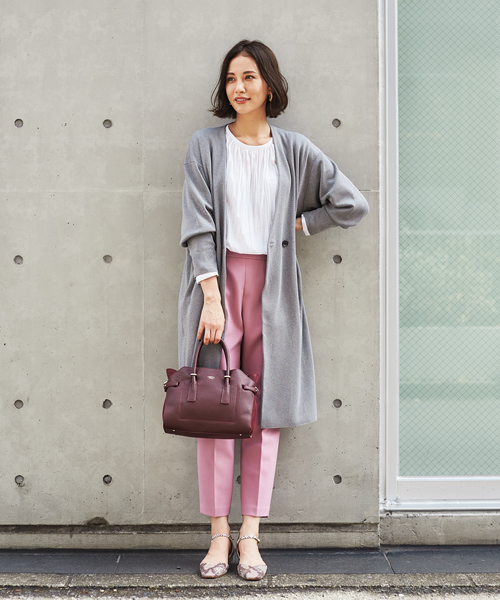 qualite（カリテ）の「ブライトコットンニットアウター（その他アウター・レディース・ライトグレー/ベージュ/ダークネイビー・フリー）」の4枚目の写真