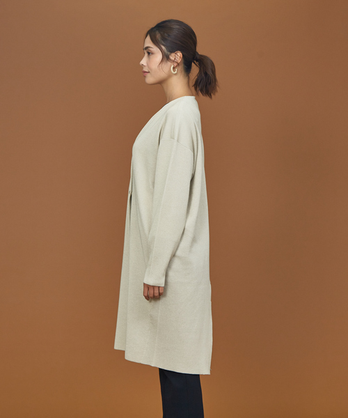 qualite（カリテ）の「ブライトコットンニットアウター（その他アウター・レディース・ライトグレー/ベージュ/ダークネイビー・フリー）」の5枚目の写真