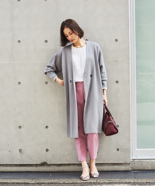 qualite（カリテ）の「ブライトコットンニットアウター（その他アウター・レディース・ライトグレー/ベージュ/ダークネイビー・フリー）」の13枚目の写真