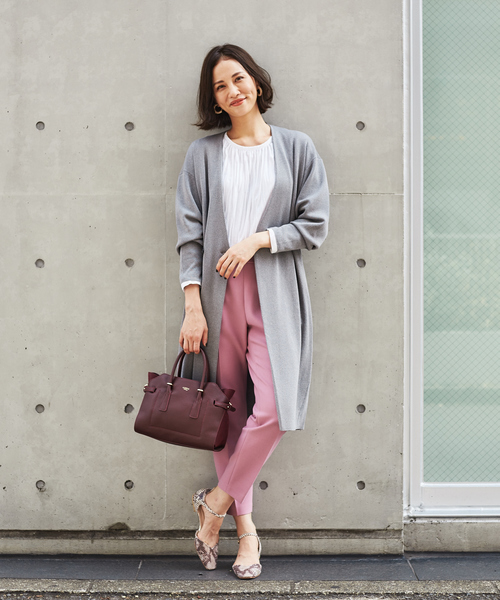 qualite（カリテ）の「ブライトコットンニットアウター（その他アウター・レディース・ライトグレー/ベージュ/ダークネイビー・フリー）」の15枚目の写真