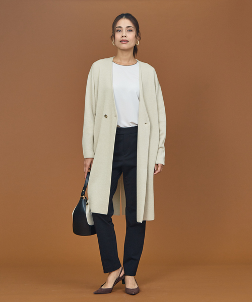 qualite（カリテ）の「ブライトコットンニットアウター（その他アウター・レディース・ライトグレー/ベージュ/ダークネイビー・フリー）」の21枚目の写真