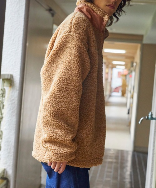 WEGO（ウィゴー）の「WEGO/ボアスタンドブルゾン（ブルゾン・メンズ・ベージュ/ホワイト/ブラウン/ライトベージュ/ブラック/ホワイト系その他/ベージュ系その他/サックスブルー/その他1/グリーン系その他・LARGE/SMALL/MEDIUM）」の13枚目の写真