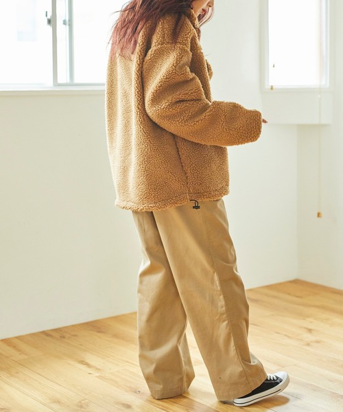 WEGO（ウィゴー）の「WEGO/ボアスタンドブルゾン（ブルゾン・メンズ・ベージュ/ホワイト/ブラウン/ライトベージュ/ブラック/ホワイト系その他/ベージュ系その他/サックスブルー/その他1/グリーン系その他・LARGE/SMALL/MEDIUM）」の19枚目の写真