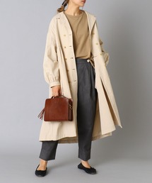 PUAL CE CIN | 【Ｄｕ　ｎｏｉｒ】ダブルギャザーコート(ワンピース)