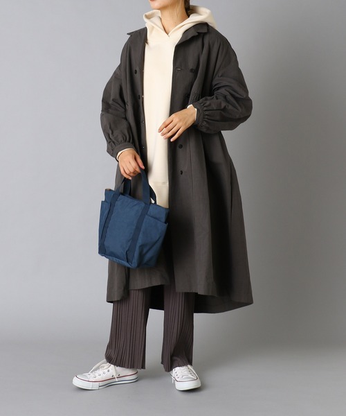 PUAL CE CIN（ピュアルセシン）の「【Ｄｕ　ｎｏｉｒ】ダブルギャザーコート（ワンピース・レディース・チャコールグレー/ベージュ・FREE）」の10枚目の写真