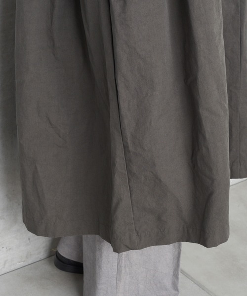 PUAL CE CIN（ピュアルセシン）の「【Ｄｕ　ｎｏｉｒ】ダブルギャザーコート（ワンピース・レディース・チャコールグレー/ベージュ・FREE）」の11枚目の写真