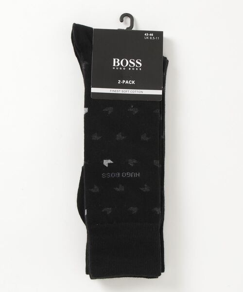セール レッグウェア レギュラー丈 ソックス2足セット コームドファブリック ソックス 靴下 Boss ボス のファッション レギュラー丈