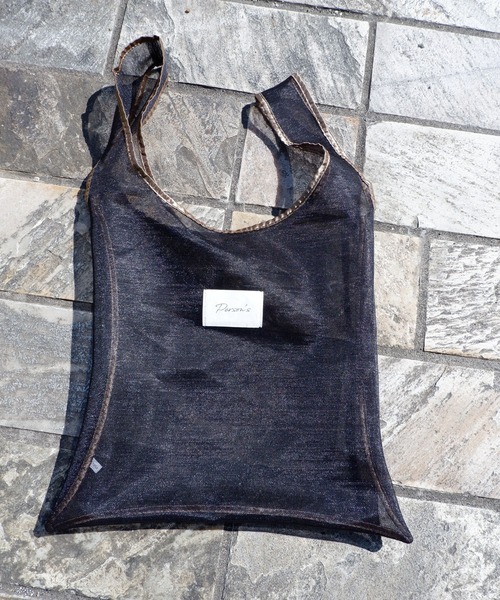 PERSON'S（パーソンズ）の「【PERSON'S】Pyping marchebag/パイピング マルシェバッグ/トートバッグ（トートバッグ・レディース・グレー/ブラック/ホワイト・FREE）」の2枚目の写真