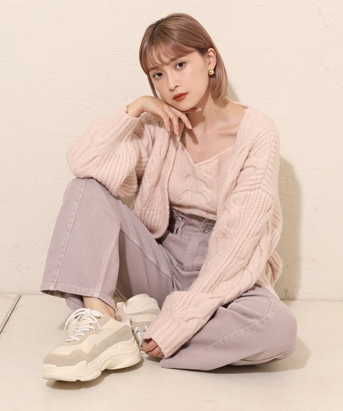 one after another NICE CLAUP（ワンアフターアナザーナイスクラップ）の「厚底スニーカー（スニーカー・レディース・ベージュ/オフホワイト・LL/S/M/L）」の3枚目の写真