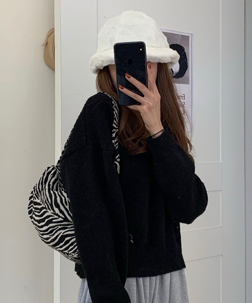 yuue' ( wear )（ユーイ）の「ゼブラ柄ジップショルダーバッグ（ショルダーバッグ・レディース・ゼブラ・FREE）」の6枚目の写真