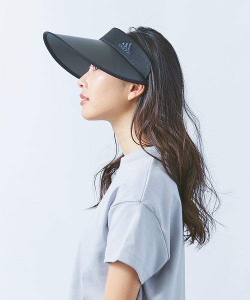 adidas（アディダス）の「【adidas】MAETATE CLIPVISOR / 【アディダス】マエタテ　UVカットクリップバイザー　オーバーライド（サンバイザー・レディース・ネイビー/ブラック・FREE）」の4枚目の写真