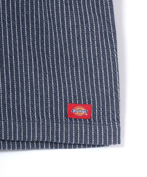 Dickies（ディッキーズ）の「Dickies/ディッキーズ オーバーサイズ ワークシャツ/CPOシャツ（シャツ/ブラウス・メンズ・ベージュ/ストライプ・M/L/XL）」の11枚目の写真