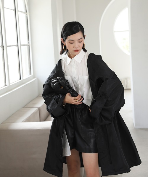 chuclla(チュクラ)の「【chuclla】【2021/SS】Gather leather short pants sb-4 chw1449(その他パンツ・レディース・ブラック・S/M)」の10枚目の写真