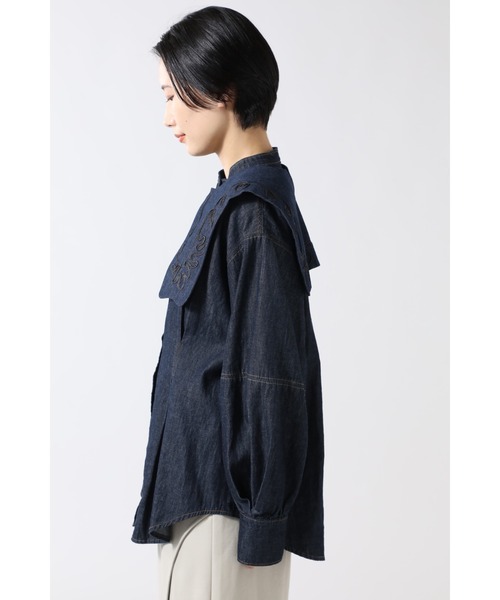 タグ付き！CREOLME♡ローズバッド　柄シャツ　ブラウス　ウォッシャブル タグ付き！CREOLME♡ローズバッド 柄シャツ ブラウス