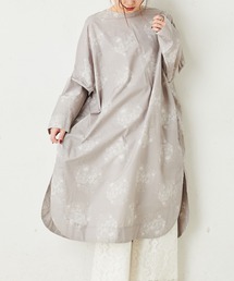 PUAL CE CIN | 線描き花束プリントワンピース(ワンピース)