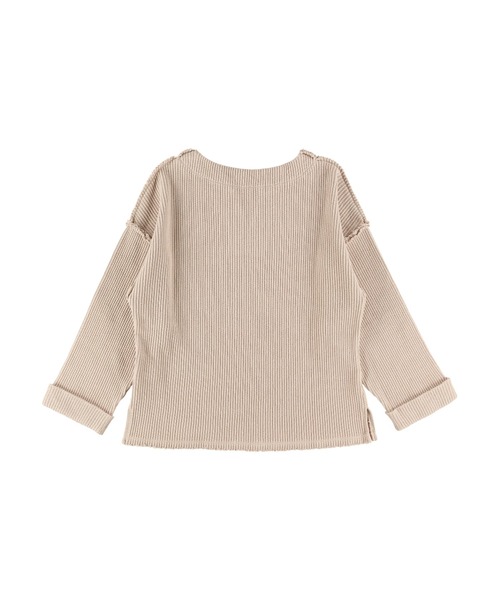 ALEXIA STAM(アリシアスタン)の「Waffle Key Neck Top/ワッフルキーネックトップ(Tシャツ/カットソー・レディース・アイボリー/グリーン系その他/ピンク系その他・FREE)」の5枚目の写真