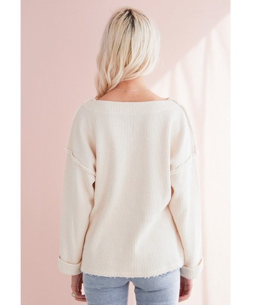 ALEXIA STAM(アリシアスタン)の「Waffle Key Neck Top/ワッフルキーネックトップ(Tシャツ/カットソー・レディース・アイボリー/グリーン系その他/ピンク系その他・FREE)」の18枚目の写真