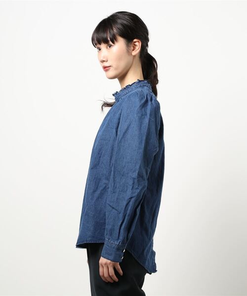toucher du brise（トゥシェドブリーズ）の「２ＷＡＹ　デニムブラウス（シャツ/ブラウス・レディース・ネイビー/ブルー・M）」の5枚目の写真