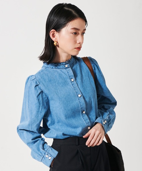 toucher du brise（トゥシェドブリーズ）の「２ＷＡＹ　デニムブラウス（シャツ/ブラウス・レディース・ネイビー/ブルー・M）」の2枚目の写真