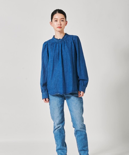 toucher du brise（トゥシェドブリーズ）の「２ＷＡＹ　デニムブラウス（シャツ/ブラウス・レディース・ネイビー/ブルー・M）」の16枚目の写真