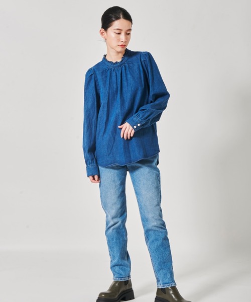 toucher du brise（トゥシェドブリーズ）の「２ＷＡＹ　デニムブラウス（シャツ/ブラウス・レディース・ネイビー/ブルー・M）」の22枚目の写真