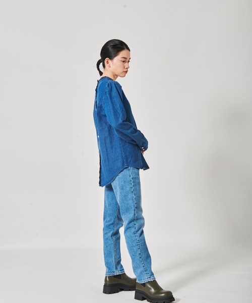 toucher du brise（トゥシェドブリーズ）の「２ＷＡＹ　デニムブラウス（シャツ/ブラウス・レディース・ネイビー/ブルー・M）」の21枚目の写真