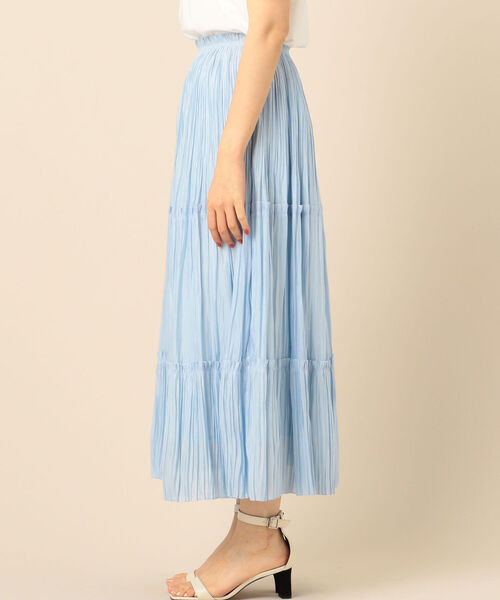 NOLLEY’S(ノーリーズ)の「割繊ティアードプリーツスカート(スカート・レディース・ベージュ/サックスブルー・38/36)」の11枚目の写真