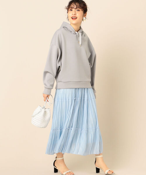 NOLLEY’S(ノーリーズ)の「割繊ティアードプリーツスカート(スカート・レディース・ベージュ/サックスブルー・38/36)」の17枚目の写真
