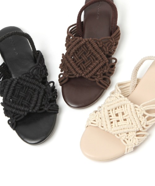 BAYFLOW（ベイフロー）の「マクラメサンダル（サンダル・レディース・ブラック/ブラウン/オフホワイト・SMALL/MEDIUM/LARGE）」の13枚目の写真