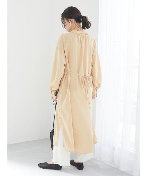 Sugar spoon（シュガースプーン）の「・SUGAR SPOON レイヤードシャツワンピ＊（ワンピース・レディース・チャコールグレー/ライトカーキ/ベージュ・FREE）」の7枚目の写真