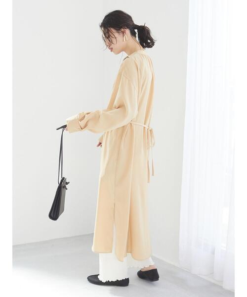 Sugar spoon（シュガースプーン）の「・SUGAR SPOON レイヤードシャツワンピ＊（ワンピース・レディース・チャコールグレー/ライトカーキ/ベージュ・FREE）」の8枚目の写真