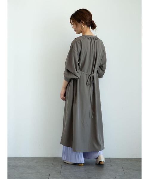 Sugar spoon（シュガースプーン）の「・SUGAR SPOON レイヤードシャツワンピ＊（ワンピース・レディース・チャコールグレー/ライトカーキ/ベージュ・FREE）」の13枚目の写真
