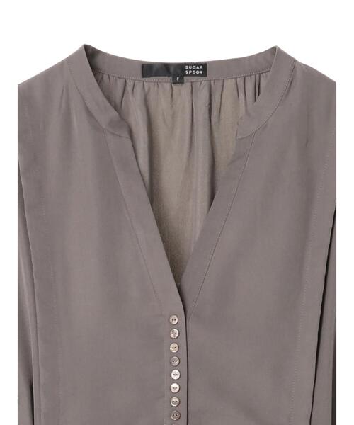 Sugar spoon（シュガースプーン）の「・SUGAR SPOON レイヤードシャツワンピ＊（ワンピース・レディース・チャコールグレー/ライトカーキ/ベージュ・FREE）」の21枚目の写真