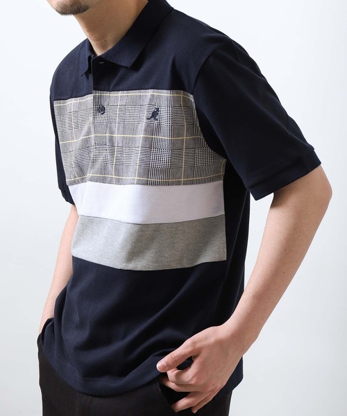 KANGOL（カンゴール）の「【KANGOL】 鹿の子 ワンポイント ロゴ 刺繍 半袖 ポロシャツ（ポロシャツ・メンズ・ネイビー系/ブラック系1/ホワイト/ブラック/ブラック×ホワイト/ネイビー系1/ブラック系/グレー系/ネイビー系2/チャコール/ネイビー/ブルー/ホワイト系/ブラック系2/ネイビー系3/ネイビー系4/ホワイト系1/ブラック系3・LARGE/SMALL/MEDIUM/XX-LARGE/X-LARGE）」の17枚目の写真