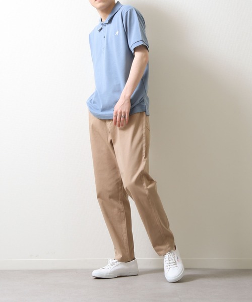 KANGOL（カンゴール）の「【KANGOL】 鹿の子 ワンポイント ロゴ 刺繍 半袖 ポロシャツ（ポロシャツ・メンズ・ネイビー系/ブラック系1/ホワイト/ブラック/ブラック×ホワイト/ネイビー系1/ブラック系/グレー系/ネイビー系2/チャコール/ネイビー/ブルー/ホワイト系/ブラック系2/ネイビー系3/ネイビー系4/ホワイト系1/ブラック系3・LARGE/SMALL/MEDIUM/XX-LARGE/X-LARGE）」の22枚目の写真